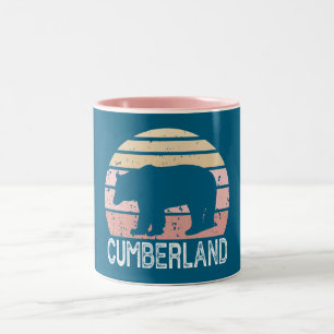 Cumberland Maryland Retro Bear Two-Tone Coffee Mug