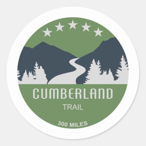 Cumberland Trail Tennessee Classic Round Sticker