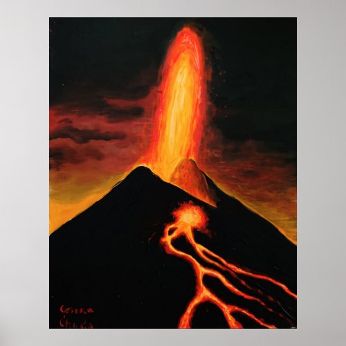 Cumbre Vieja volcano Poster