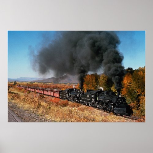 Cumbres and Toltec Railroad No 487 and No 484 Poster