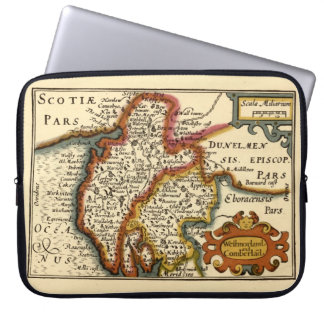 Cumbria (Westmorland, Cumberland) Antiquarian Map Laptop Sleeve