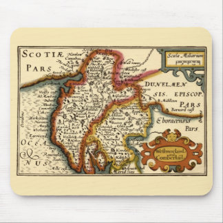 Cumbria (Westmorland, Cumberland) Antiquarian Map Mouse Pad