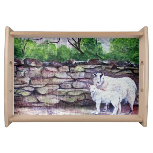 Cumbrian SheepMother and Lamb_From Original Art Serving Tray