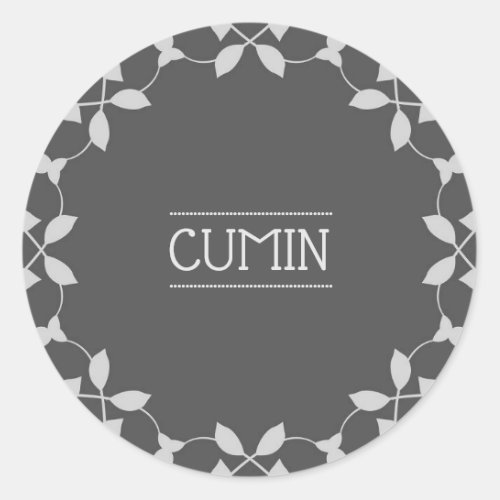 Cumin Spice Jar Sticker Labels