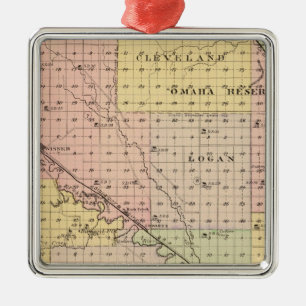Cuming County, Nebraska Metal Ornament