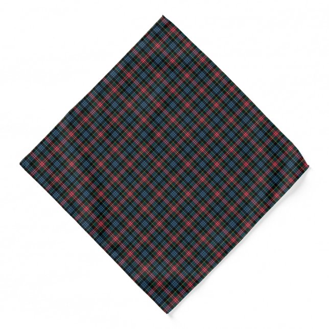 Cumming Clan Red, Blue, and Green Ancient Tartan Bandana (Front)