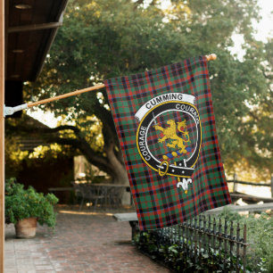 Cumming Hunting Ancient Tartan Flag Clan Badge