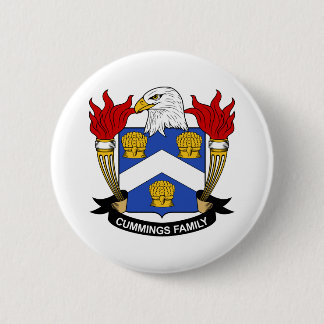 Cummings Family Crest Pinback Button