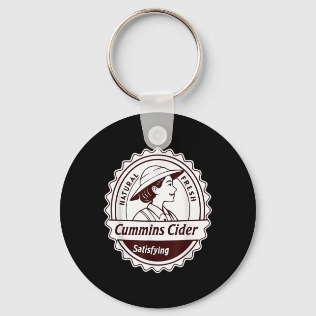 Cummins Cider Shirt - Funny Joke Novelty Gag Gift  Keychain (Front)