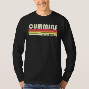 Cummins Surname Retro Vintage 80s 90s Birthday Reu T-Shirt