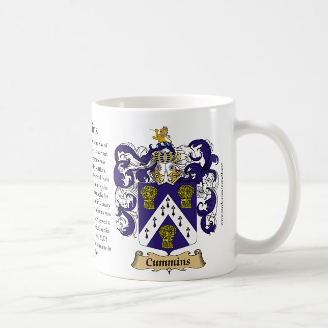 Cummins, the Origin, the Meaning and the Crest Coffee Mug (Right)