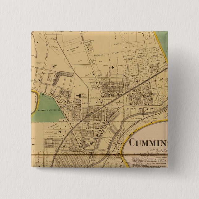 Cumminsville, Ohio Pinback Button (Front)