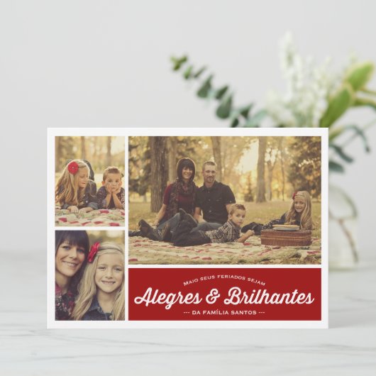 Cumprimento alegre & brilhante do Natal (Standing Front)