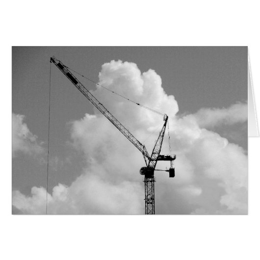 Cumulonimbus Crane - Black and White (Front Horizontal)