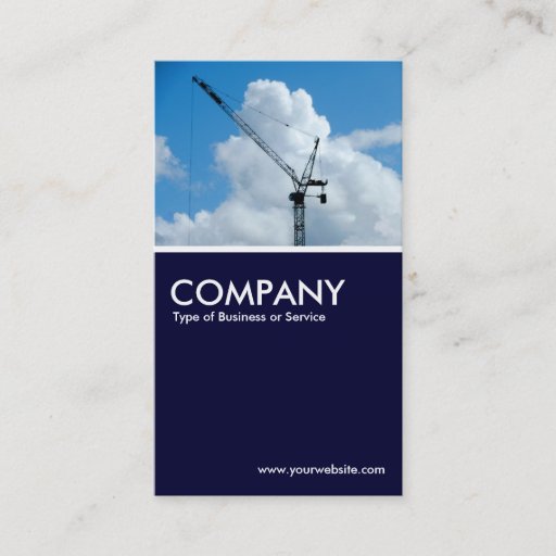 Customizable Cumulonimbus Crane - Dark Navy Business Cards