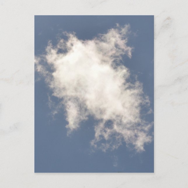 Cumulus Cloud floating in a bright Blue Sky. Postcard (Front)