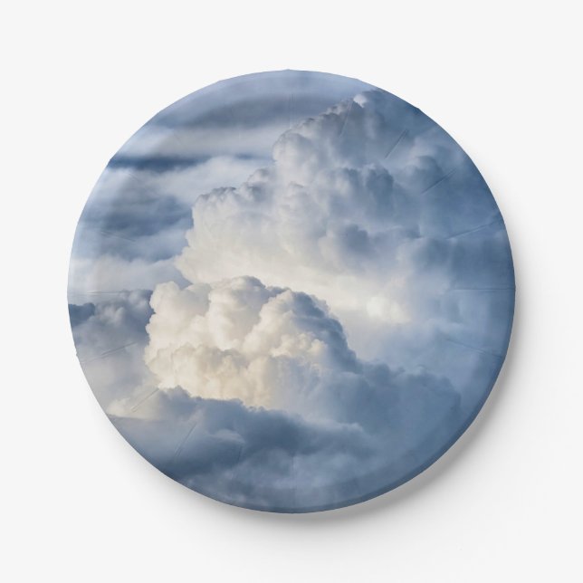 Cumulus Cloud Group Paper Plates (Front)