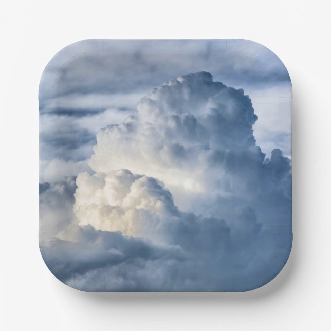 Cumulus Cloud Group Paper Plates (Front)
