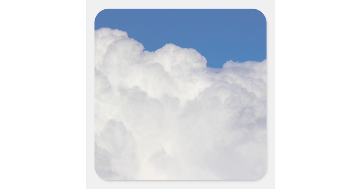 Cumulus Cloud II Square Sticker | Zazzle