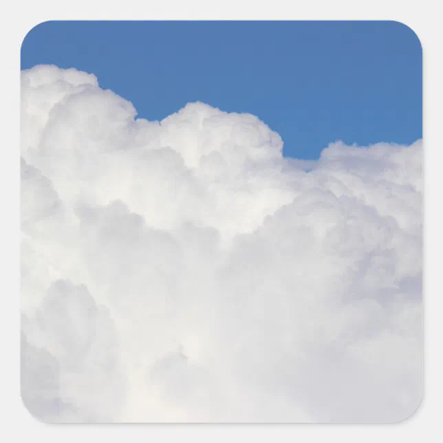 Cumulus Cloud II Square Sticker | Zazzle