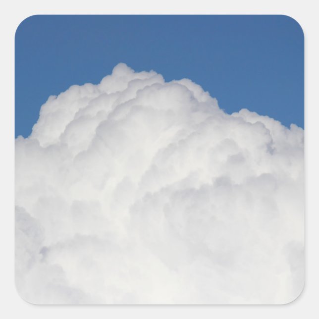 Cumulus Cloud Square Sticker (Front)