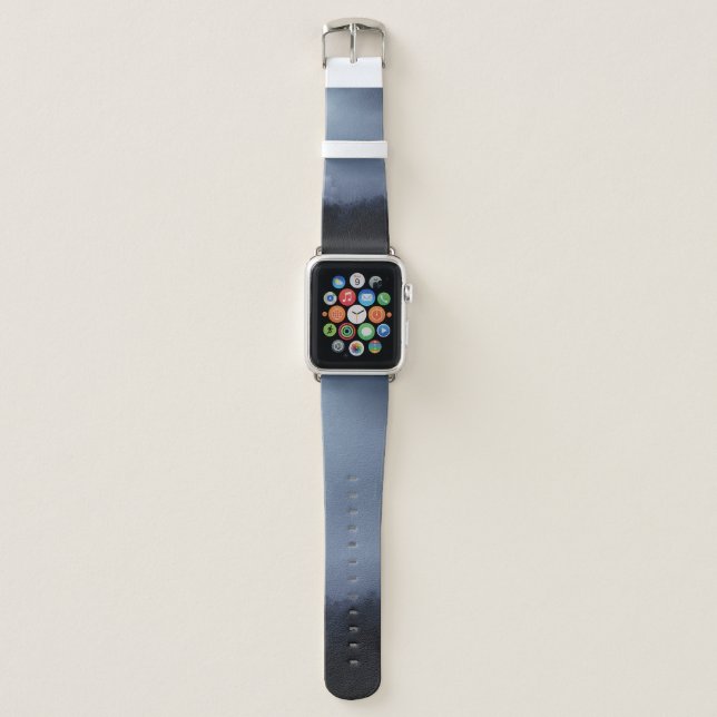 CUMULUS CLOUDS AND LIGHTNING APPLE WATCH BAND (Front)