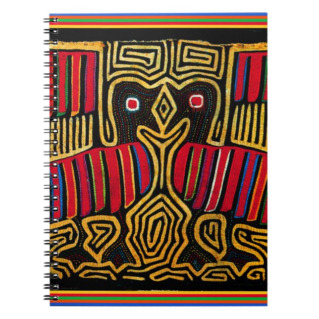 Cuna Indian Mola Duck Design Notebook (Front)