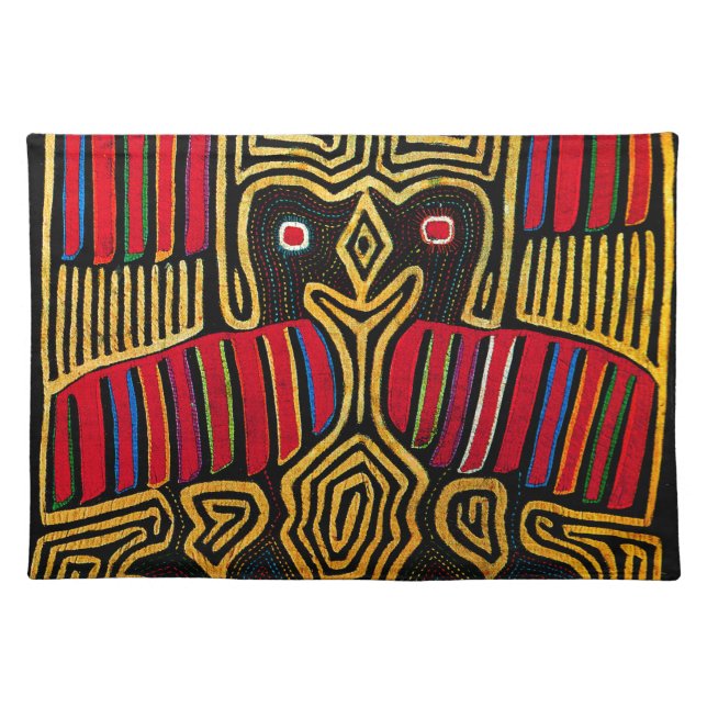 Cuna Indian Mola Duck Design Placemat (Front)