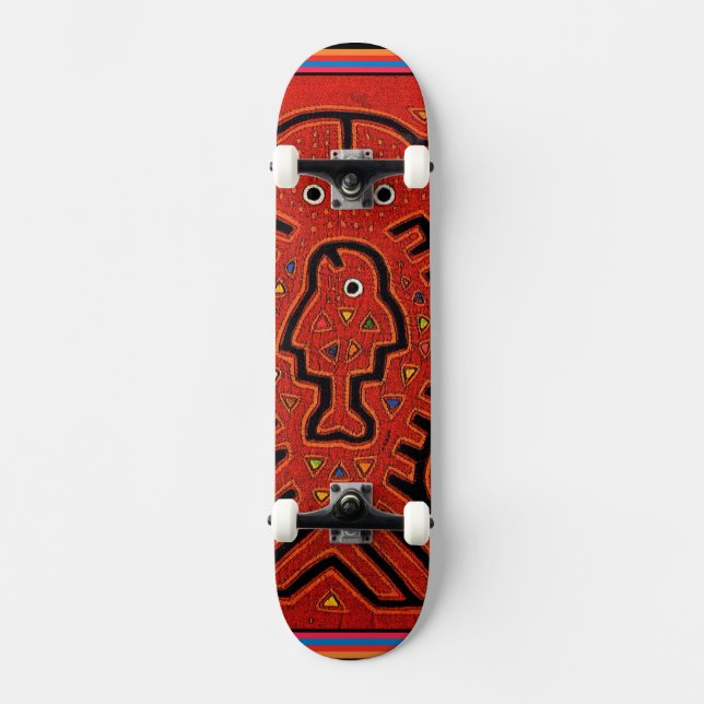 Cuna Tribal Skate Fish Skateboard Deck (Front)