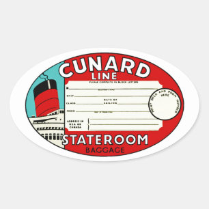 Cunard Line Luggage Label
