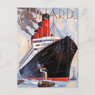 CUNARD OCEAN LINER AQUITANIA POSTCARD