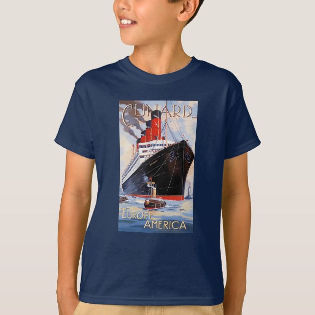 CUNARD OCEAN LINER AQUITANIA T-Shirt (Front)