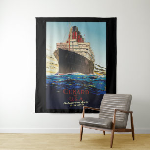 CUNARD OCEAN LINER AQUITANIA TAPESTRY