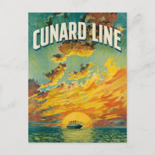 CUNARD OCEAN LINER EUROPE AMERICA POSTCARD