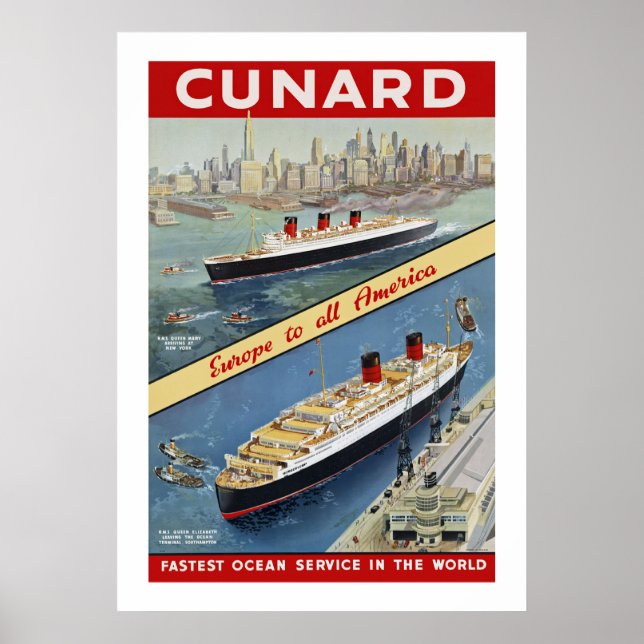Cunard Queens Poster (Front)