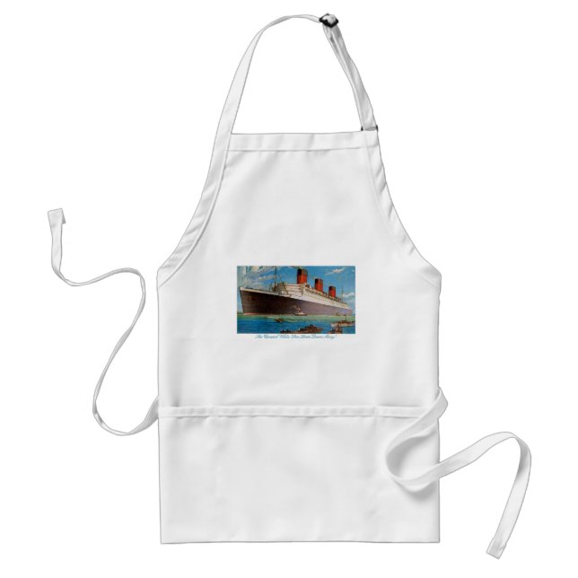 Cunard White Star Line's Queen Mary Adult Apron (Front)