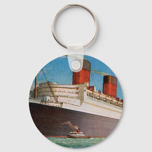 Cunard White Star Line's Queen Mary Keychain (Front)