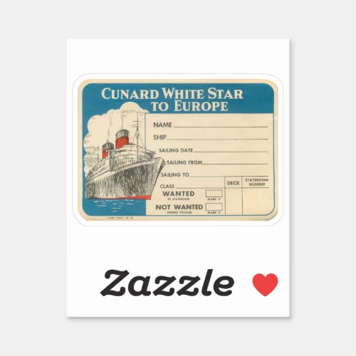 Cunard _ White Star Vintage Luggage Label