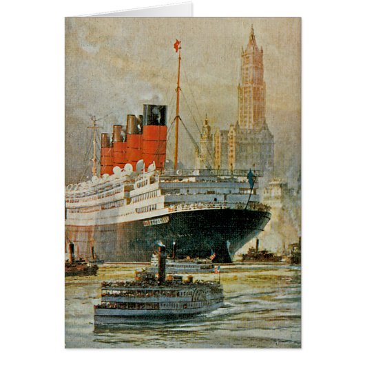 Cunarder at New York Cards (Front)