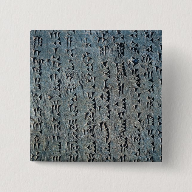 Cuneiform script pinback button (Front)