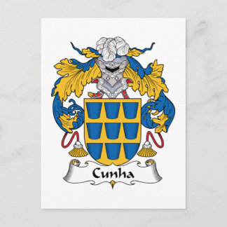 Cunha Family Crest Postcard