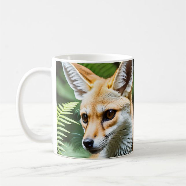 Cunning Fennec Fox, Coffee Mug (Left)