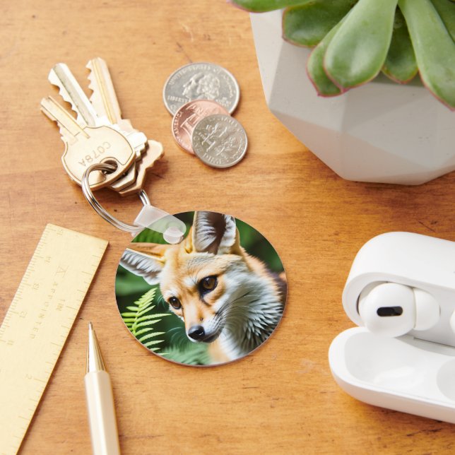 Cunning Fennec Fox, Keychain (Desk)