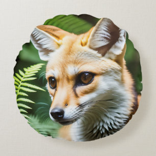 Cunning Fennec Fox, Round Pillow
