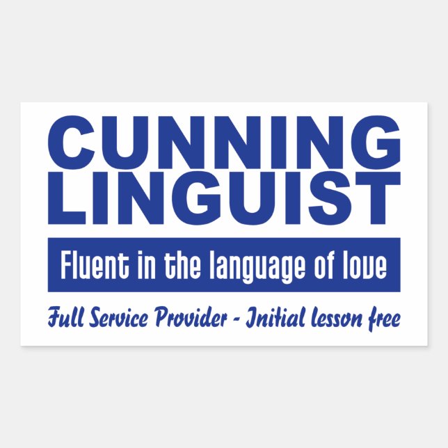 Cunning Linguist stickers (Front)