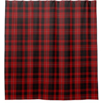 Cunningham Black And Red Tartan Shower Curtain by Everythingplaid at Zazzle