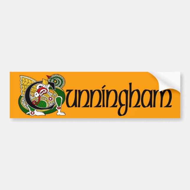 Cunningham Celtic Dragon Bumper Sticker (Front)