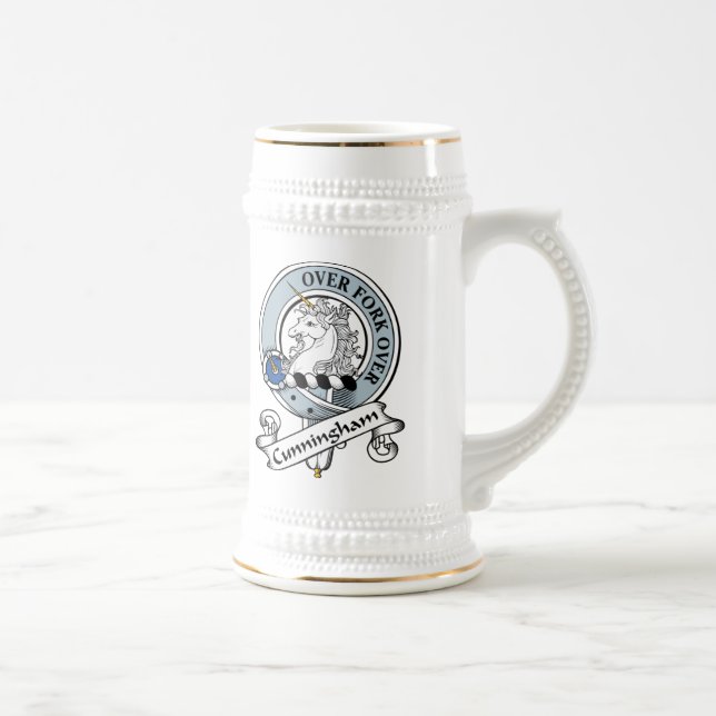 Cunningham Clan Badge Beer Stein (Right)