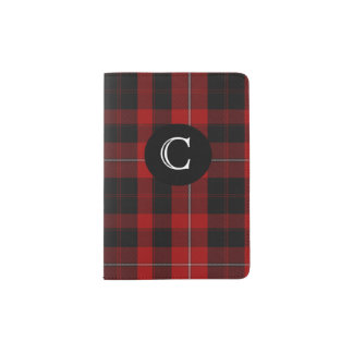 Cunningham Clan Plaid Monogram Passport Holder