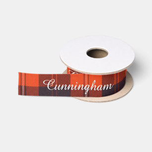 Cunningham clan Plaid Scottish tartan Satin Ribbon
